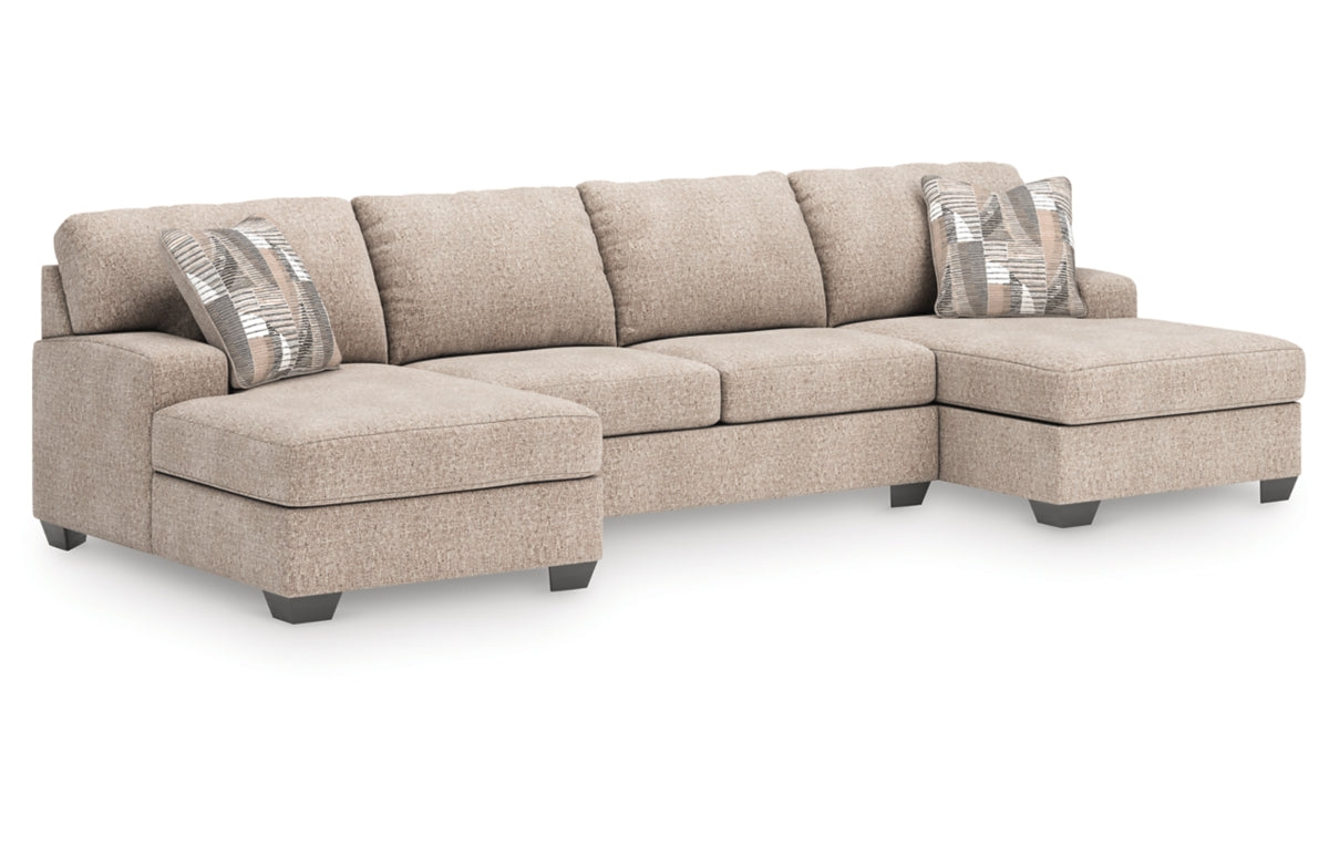 Newellen 3-Piece Sectional with Double Chaise