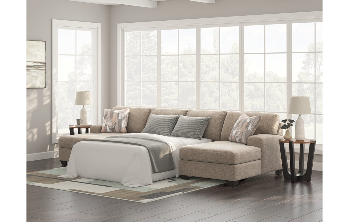 Newellen 3-Piece Sectional with Double Chaise