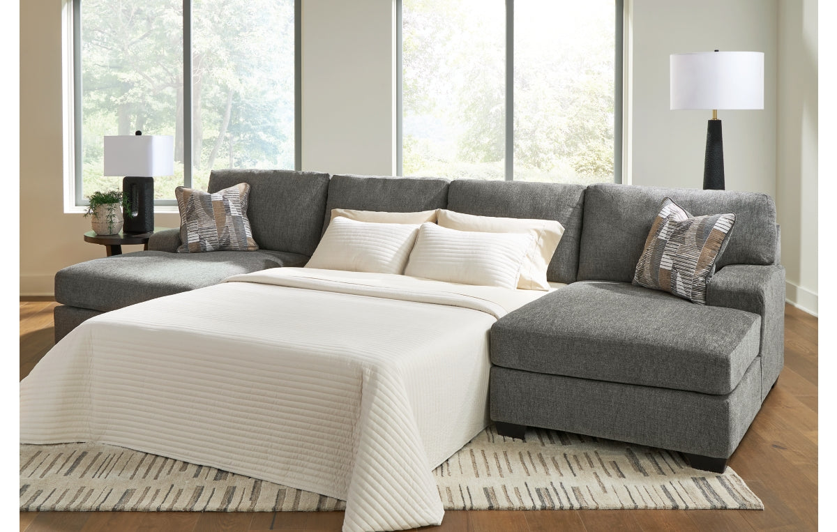 Newellen 3-Piece Sleeper Sectional with Double Chaise