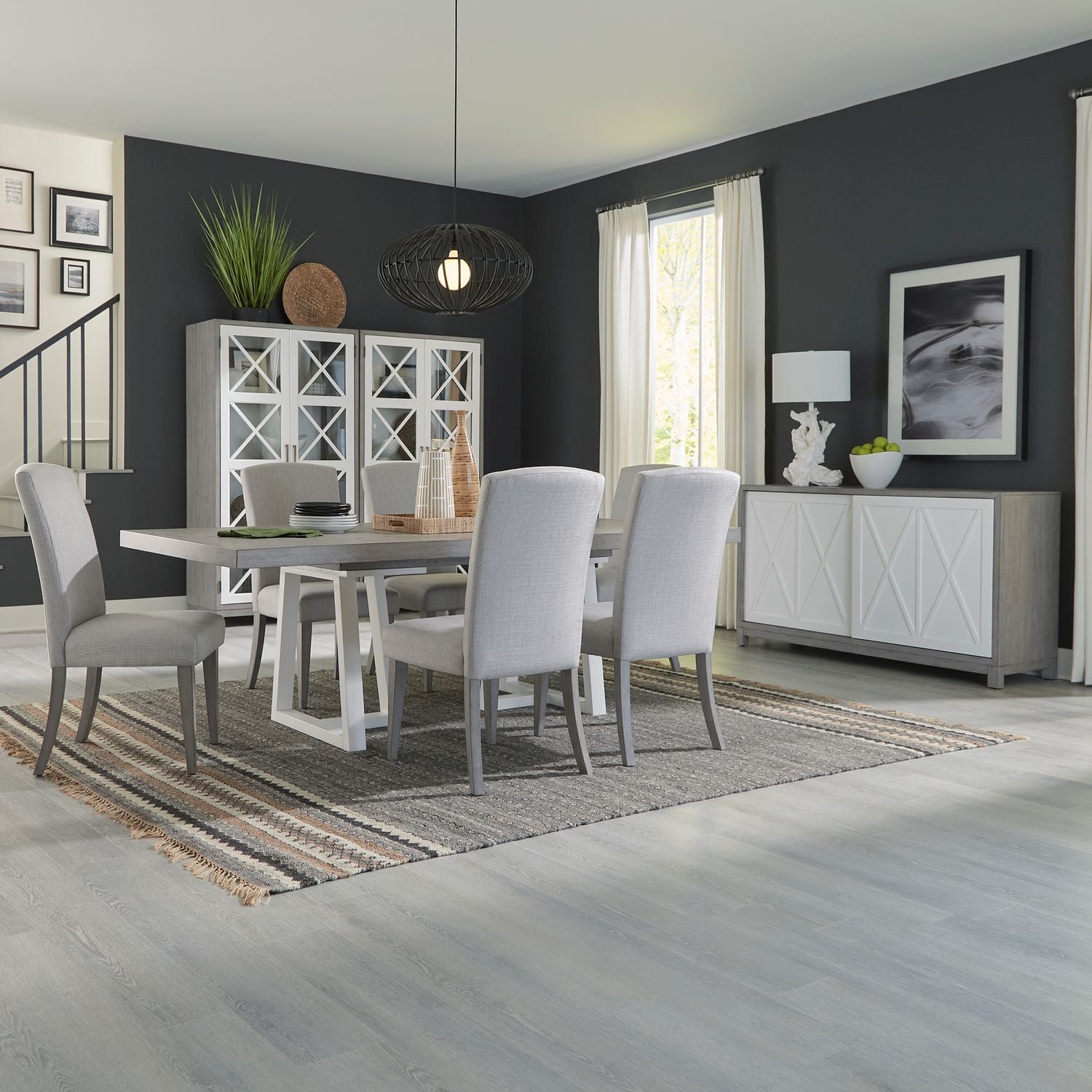 Palmetto Heights 7 Piece Double Pedestal Table Set