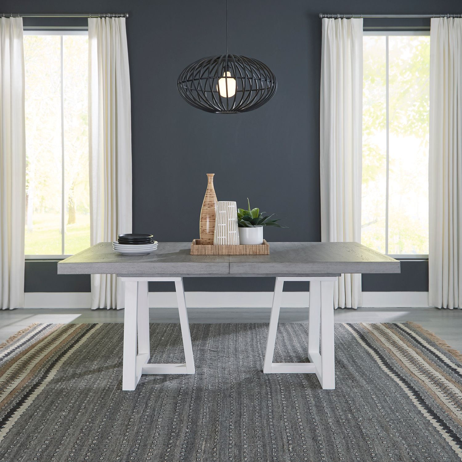 Palmetto Heights Double Pedestal Table Set