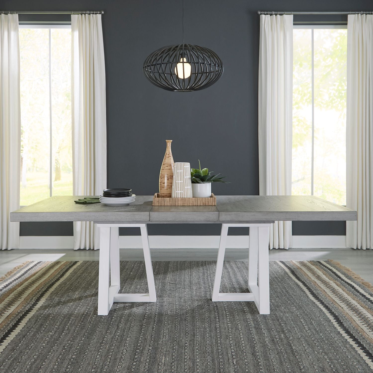 Palmetto Heights Double Pedestal Table Set