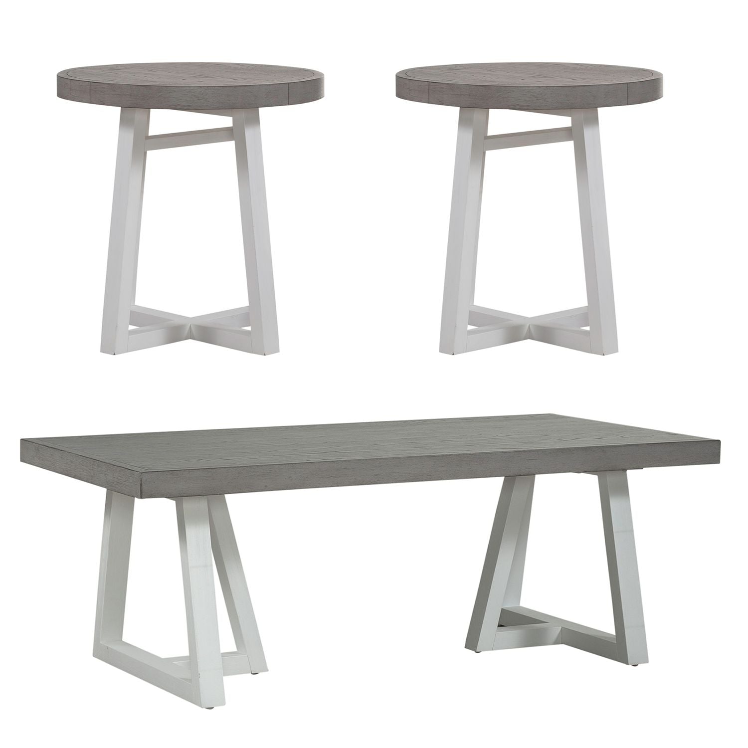 Palmetto Heights 3 Piece Set (1-Cocktail 2-End Tables)