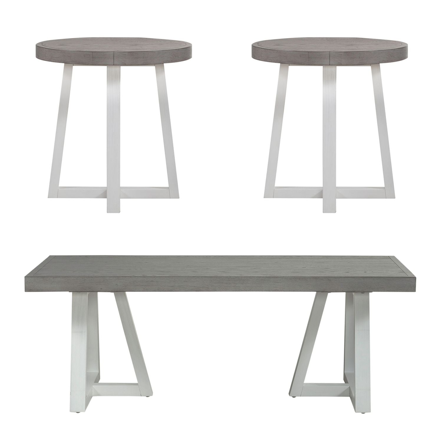 Palmetto Heights 3 Piece Set (1-Cocktail 2-End Tables)