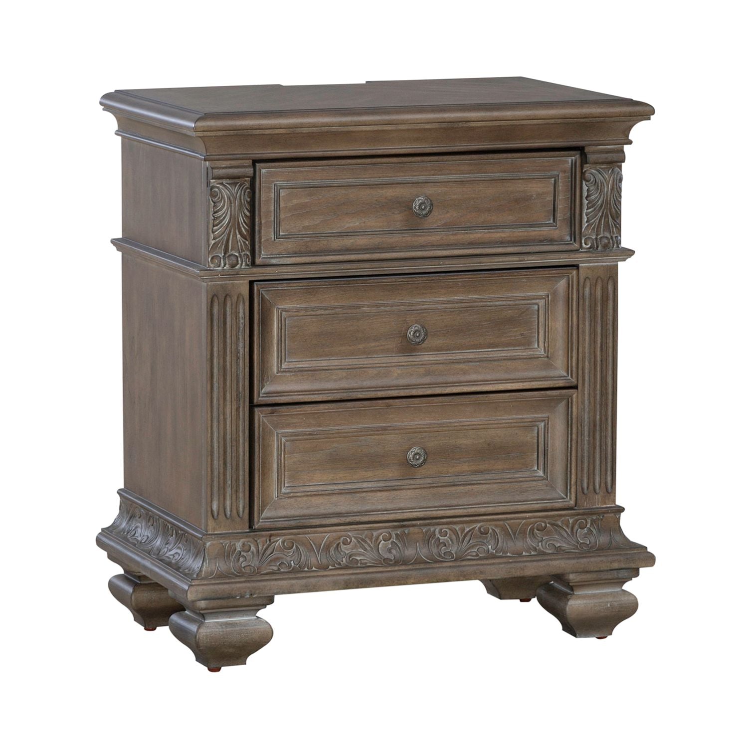 Carlisle Court 3 Drawer Nightstand with Charging Station