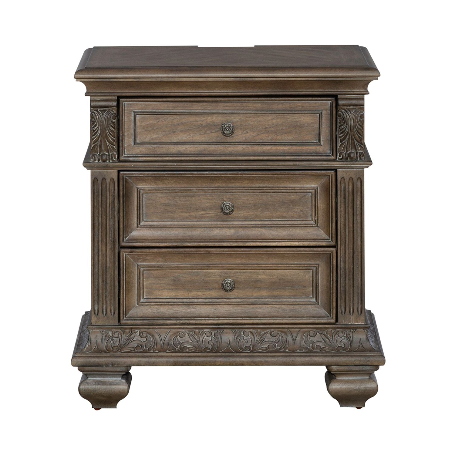 Carlisle Court 3 Drawer Nightstand with Charging Station