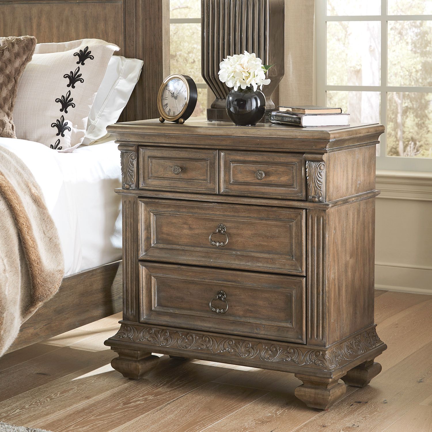 Carlisle Court Bedside Chest with Charging Station