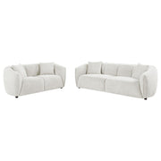 Aleisha 2-piece Fabroc Upholstered Sofa Set Sand