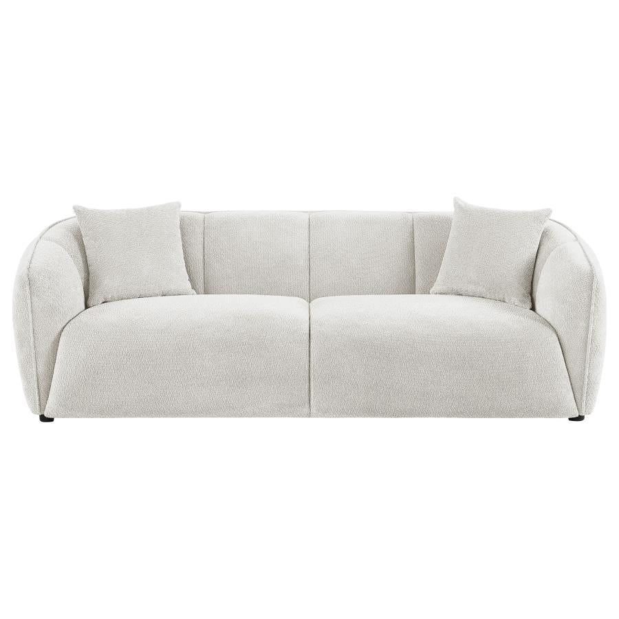 Aleisha Chenille Upholstered Sofa Ivory