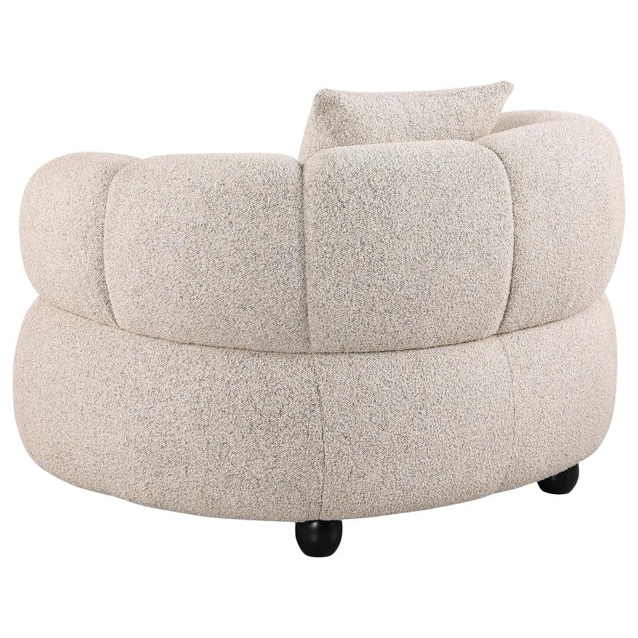 Whitney Contemporary Channel Tufted Boucle Upholstered Accent Chair