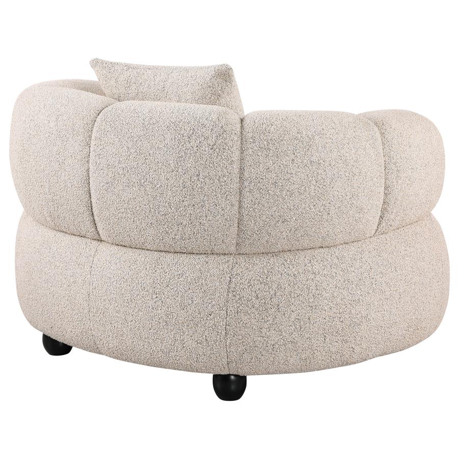Whitney Contemporary Channel Tufted Boucle Upholstered Accent Chair