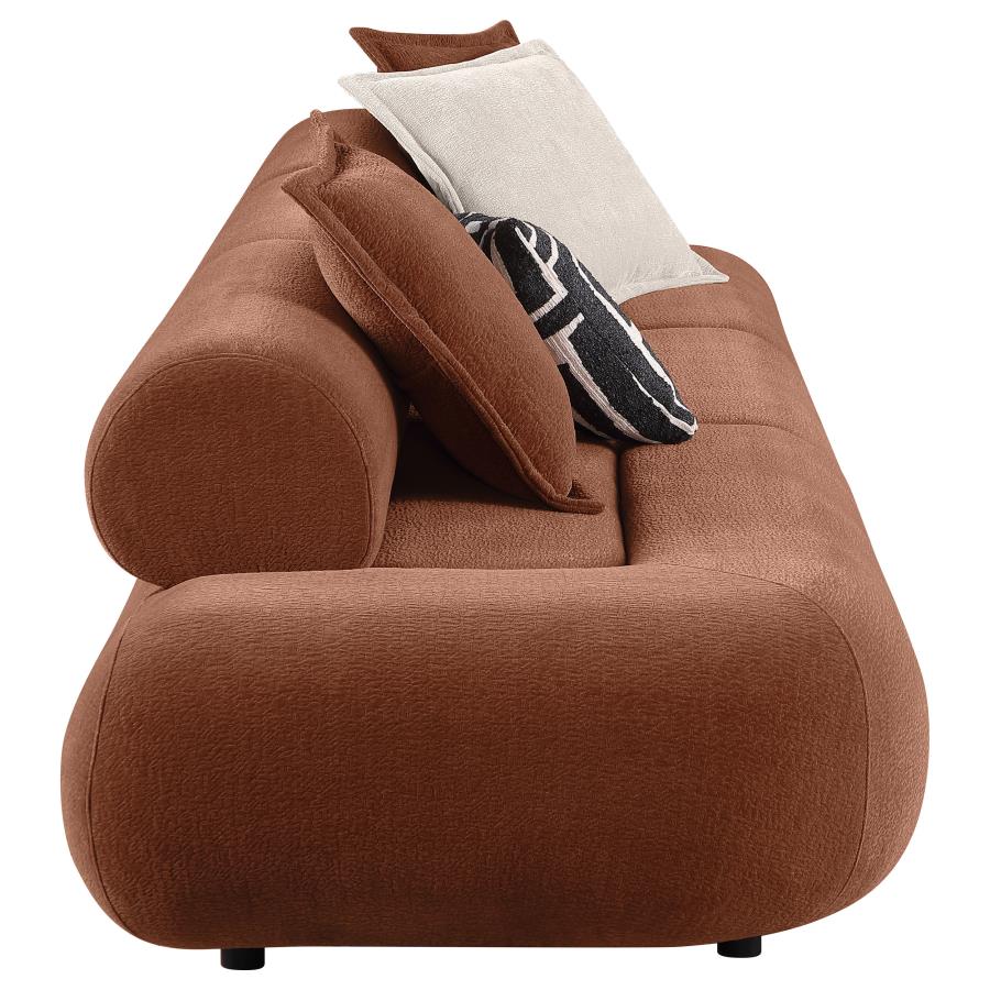 Byrne 143-inch Chenille Modular Bumper Sectional Sofa Rust