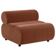 Byrne Velvet Upholstered Armless Chair Rust