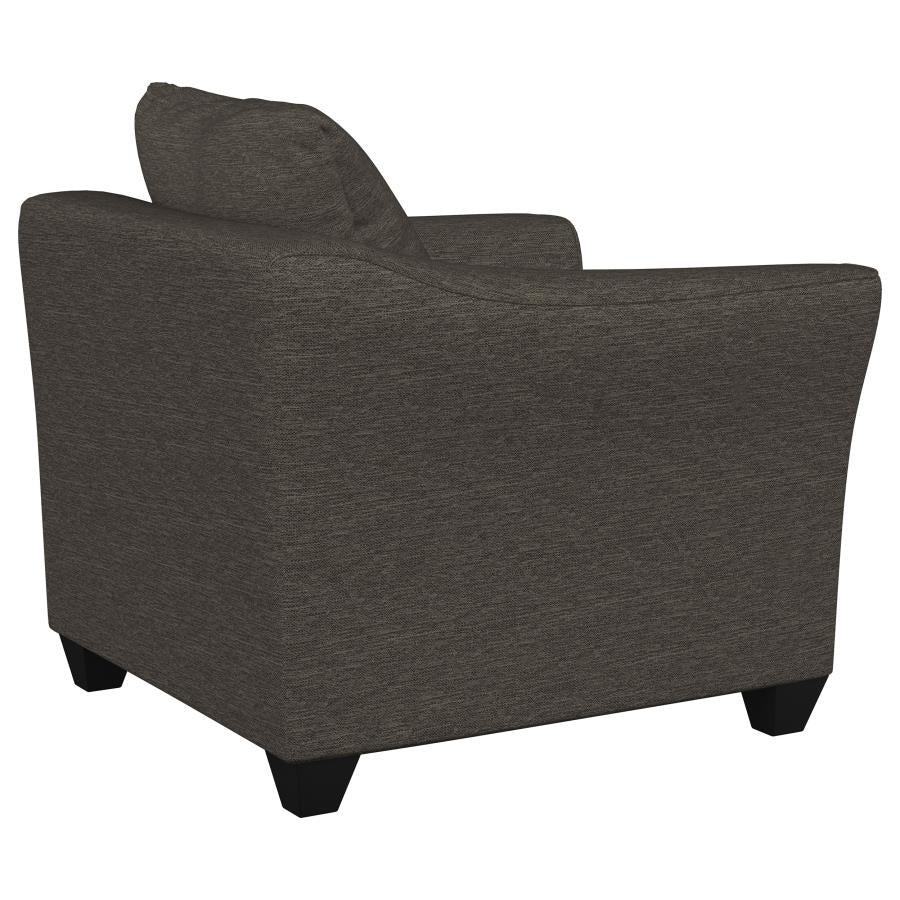 Salizar 3-piece Upholstered Flared Arm Sofa Set Grey