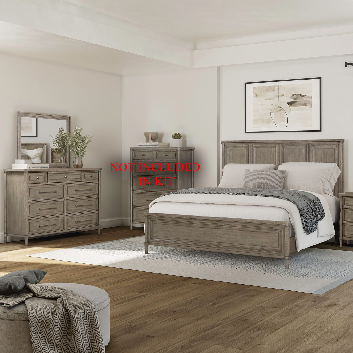 Rochelle Park Queen Panel Bed, Dresser & Mirror