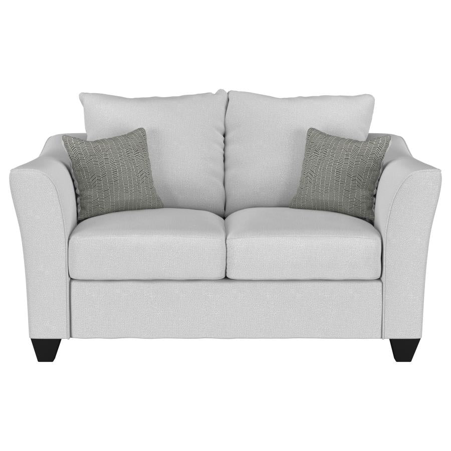 Salizar Upholstered Flared Arm Loveseat Sand