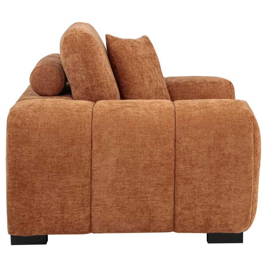 Octavia Tufted Upholstered Accent Chair Orange