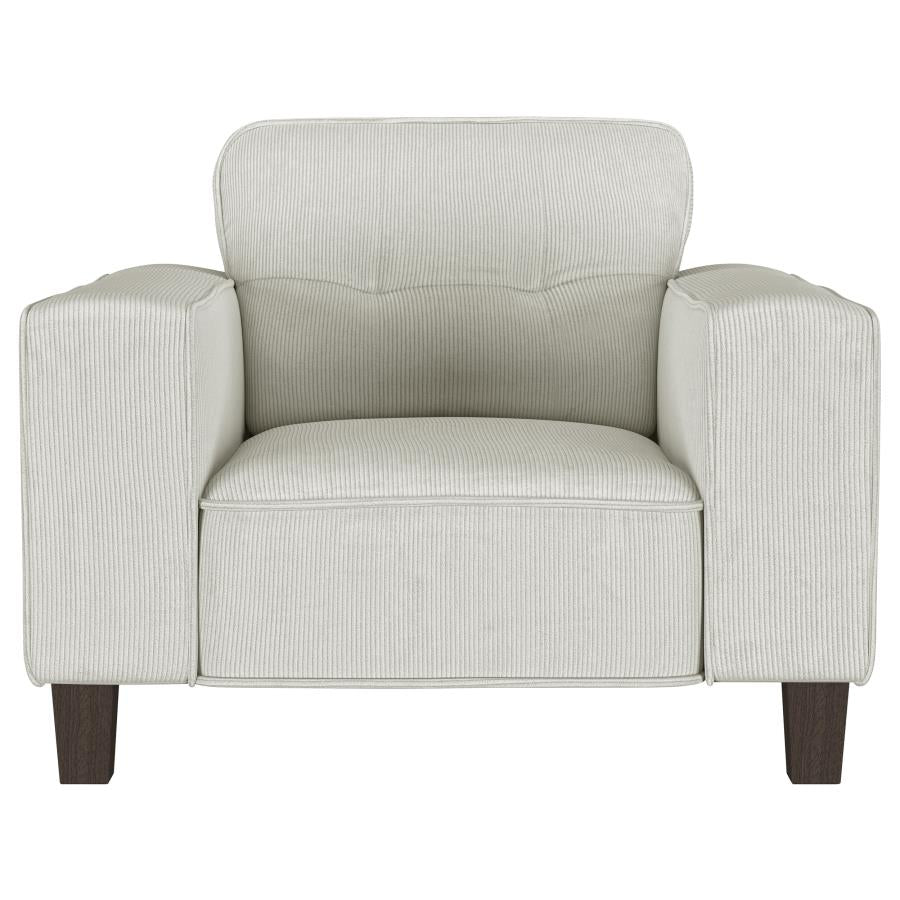 Deerhurst 3-piece Upholstered Track Arm Sofa Set Greige