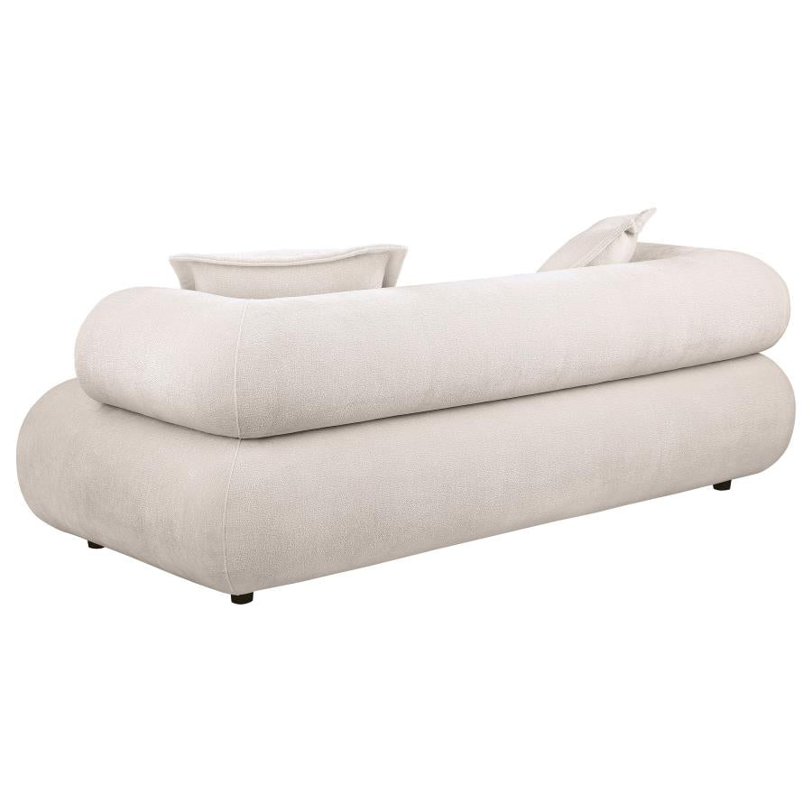 Eskola 2-Piece Chenille Sofa and Accent Chair Set Ivory