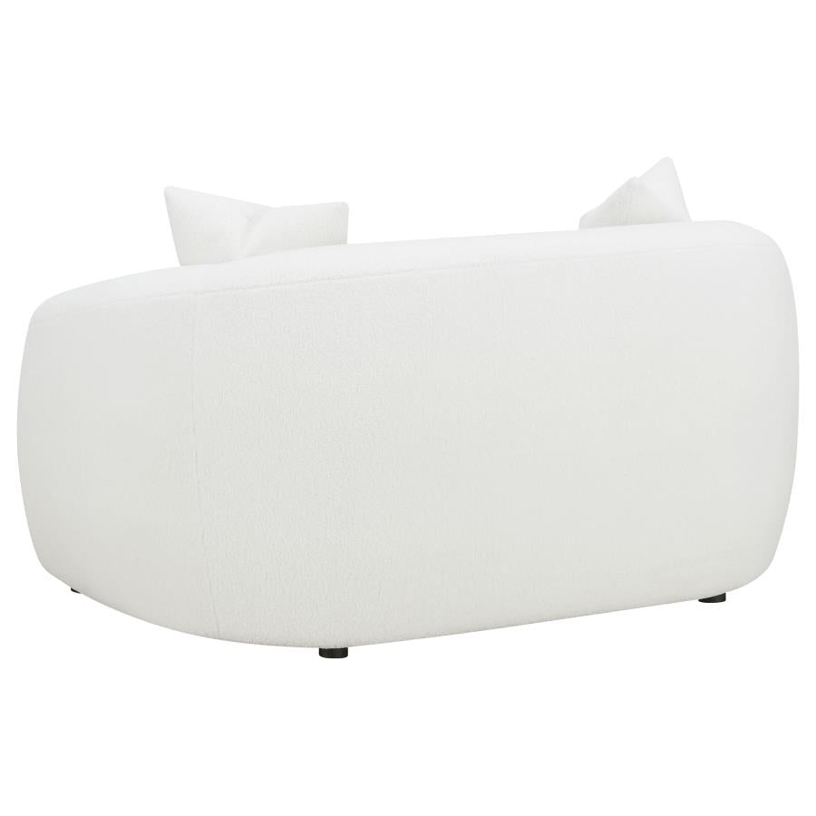 Isabella 2-piece Sherpa Upholstered Sofa Set Natural
