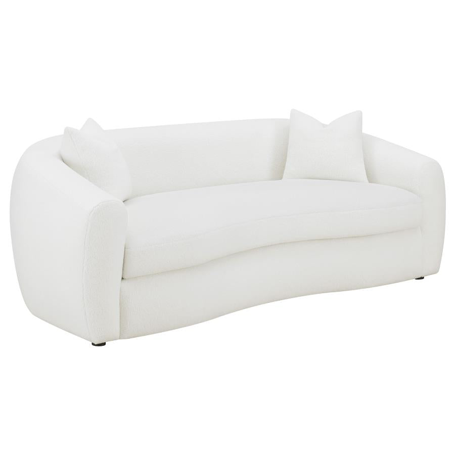 Isabella 3-piece Sherpa Upholstered Sofa Set Natural