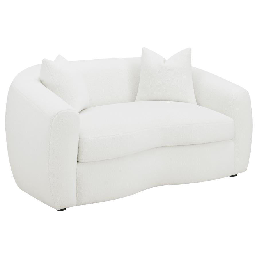 Isabella 3-piece Sherpa Upholstered Sofa Set Natural