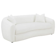 Isabella Faux Sheepskin Upholstered Sofa Natural