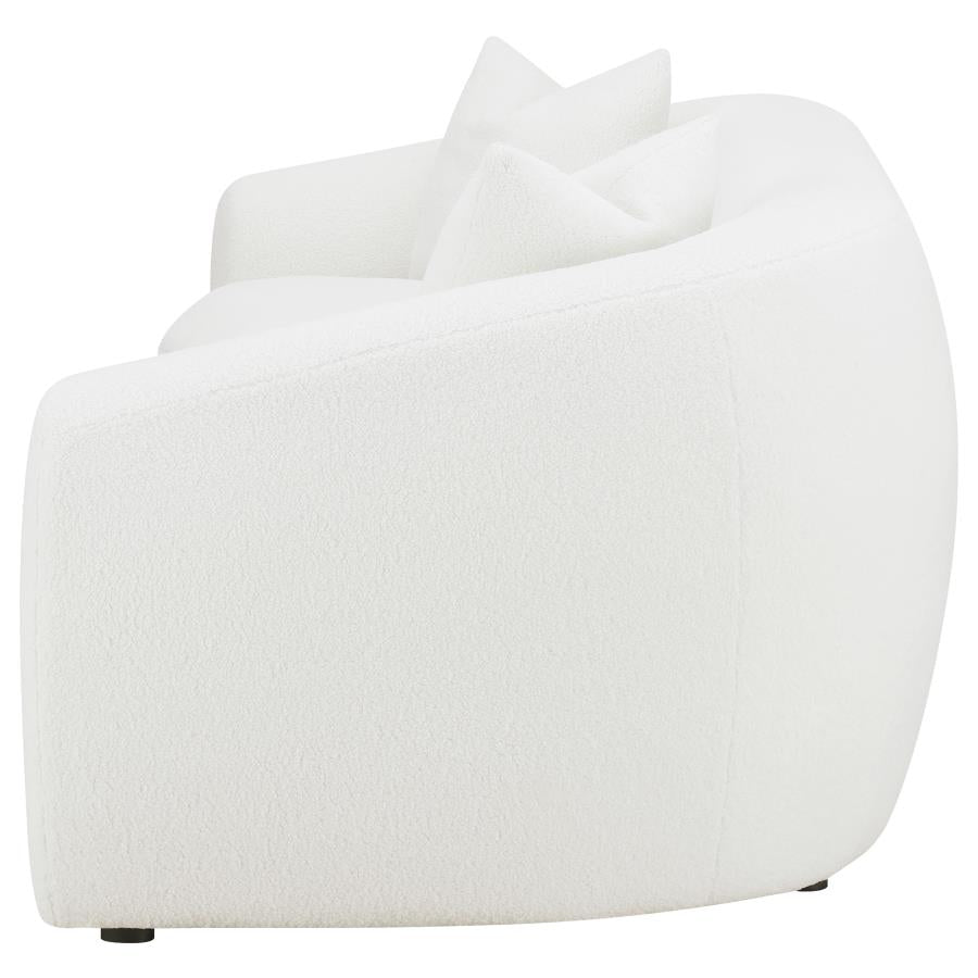 Isabella Sherpa Upholstered Sofa Natural