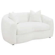 Isabella Sherpa Upholstered Loveseat Ivory