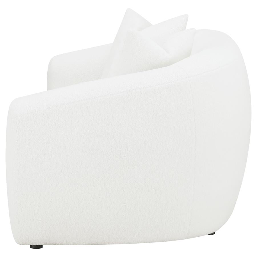 Isabella Sherpa Upholstered Loveseat Natural