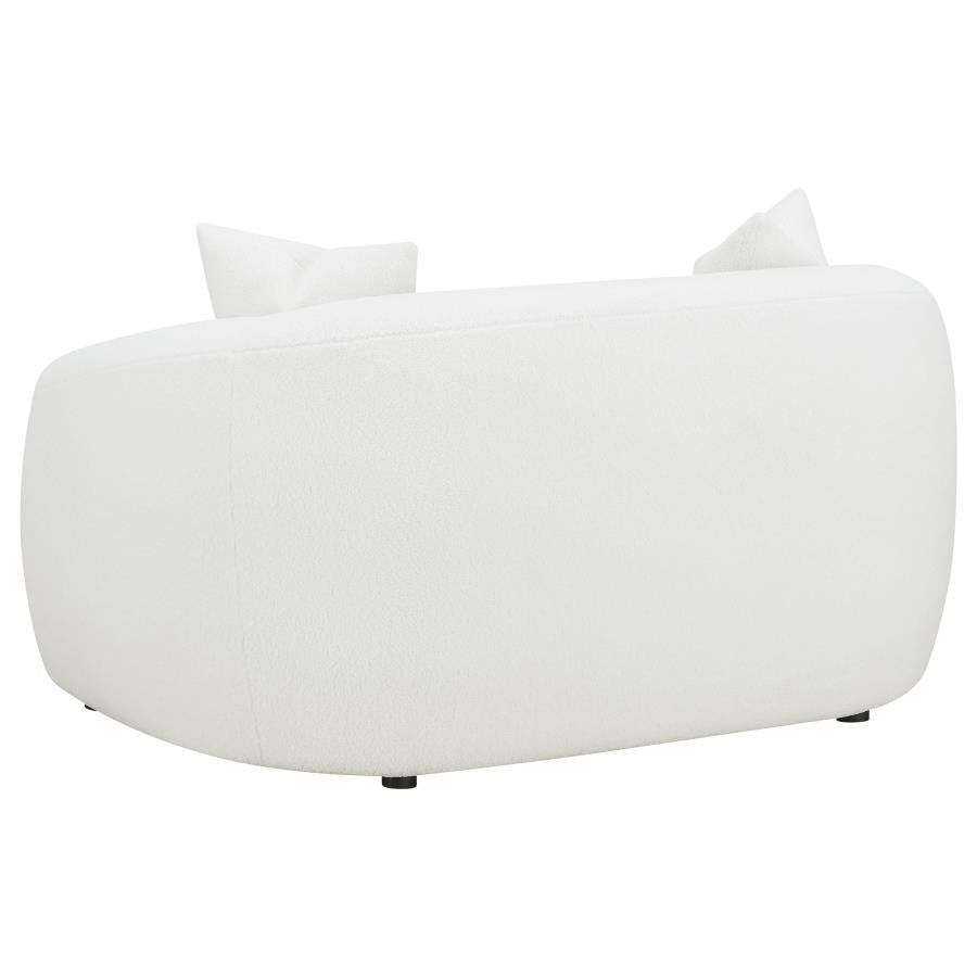 Isabella Sherpa Upholstered Loveseat Natural