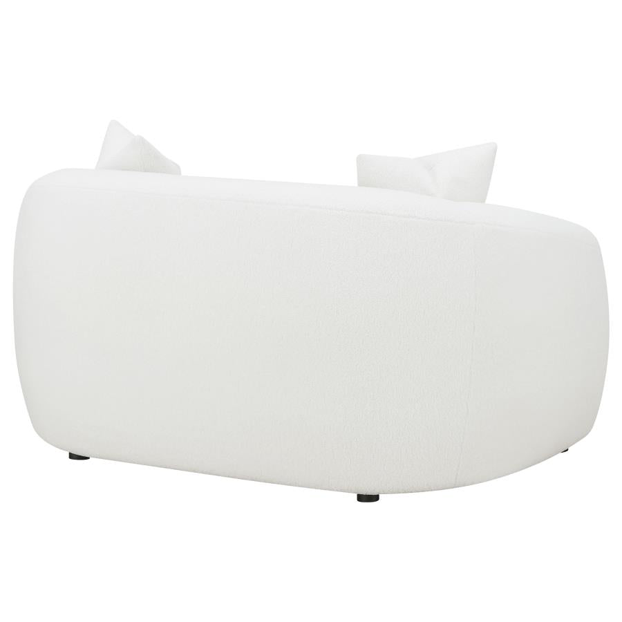 Isabella Sherpa Upholstered Loveseat Ivory