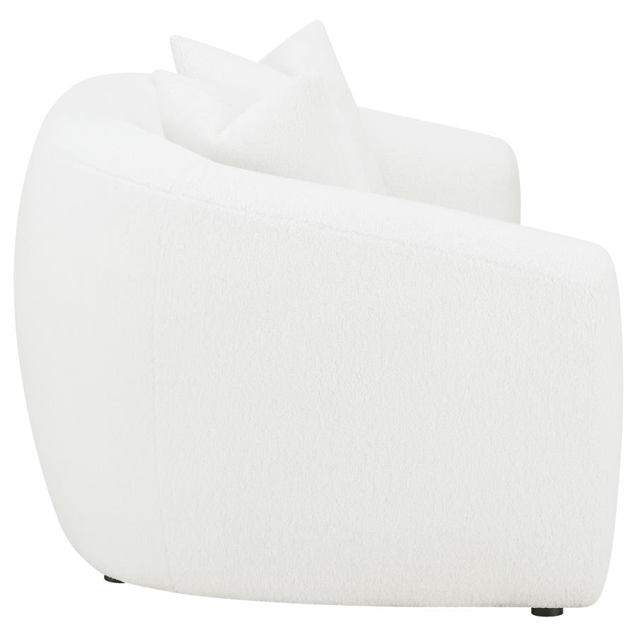 Isabella Sherpa Upholstered Loveseat Natural