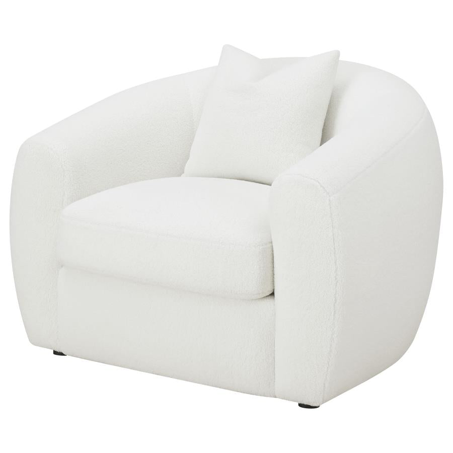 Isabella Sherpa Upholstered Accent Chair Natural