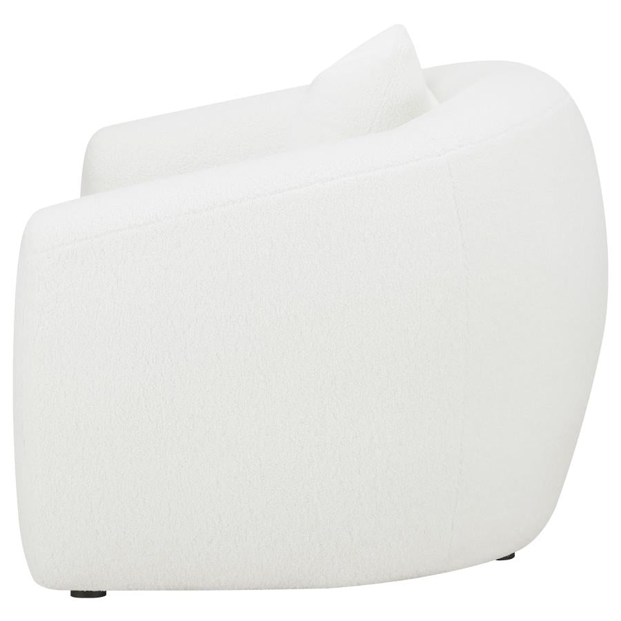 Isabella Sherpa Upholstered Accent Chair Ivory
