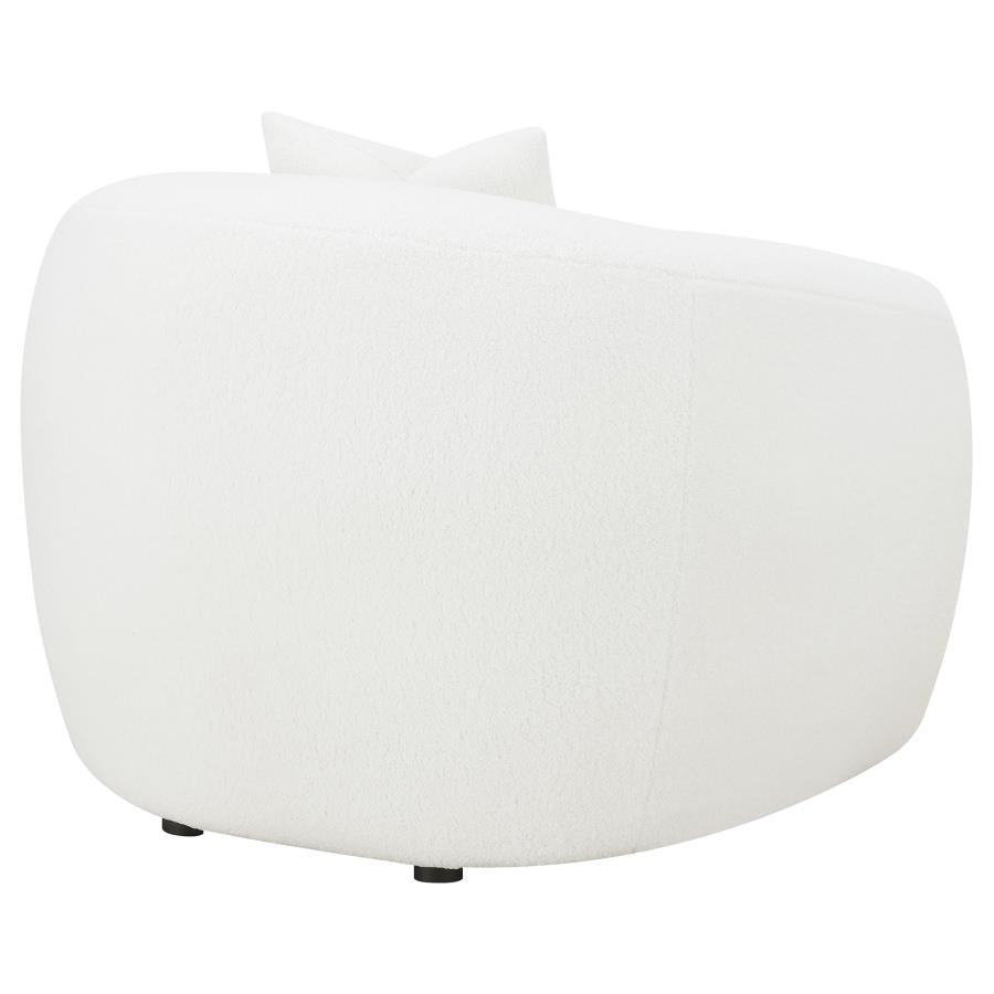 Isabella Sherpa Upholstered Accent Chair Natural