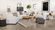 Ashlyn 3-piece Upholstered Track Arm Sofa Set White