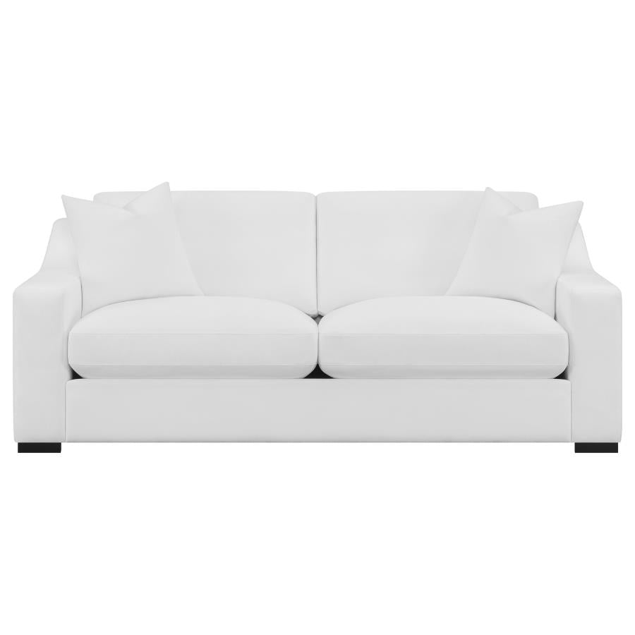 Ashlyn 3-piece Upholstered Track Arm Sofa Set White