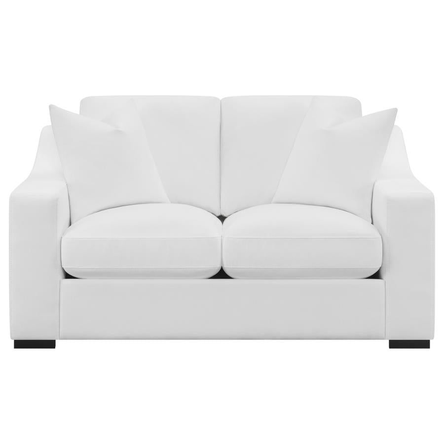 Ashlyn 3-piece Upholstered Track Arm Sofa Set White