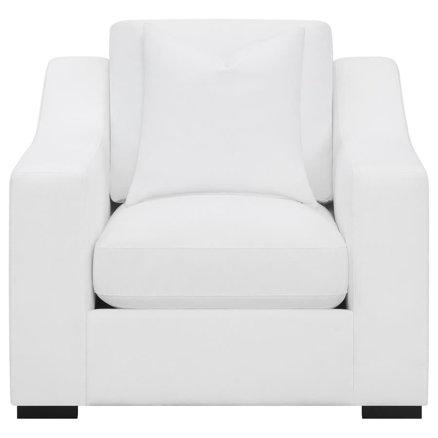 Ashlyn 3-piece Upholstered Track Arm Sofa Set White