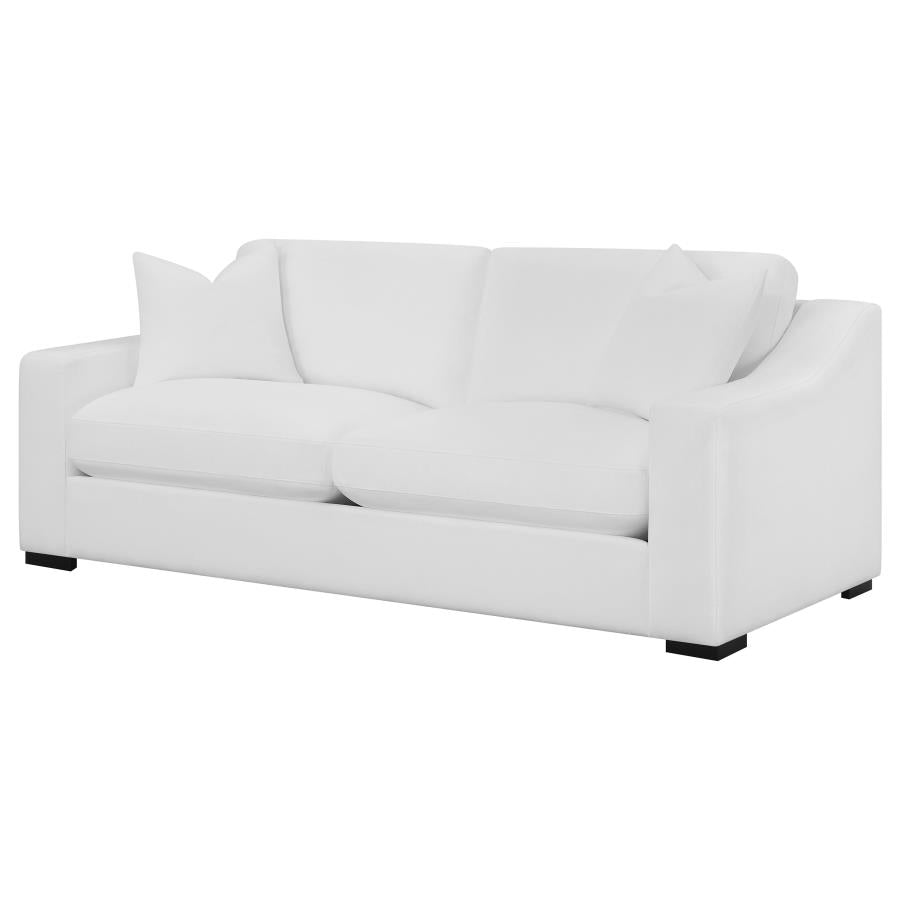 Ashlyn Upholstered Track Arm Sofa White