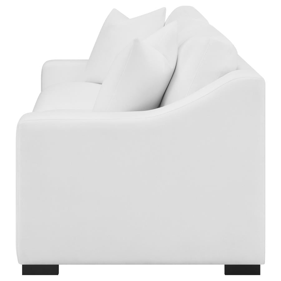 Ashlyn Upholstered Track Arm Sofa White