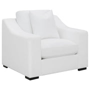 Ashlyn Upholstered Track Arm Accent Chair White