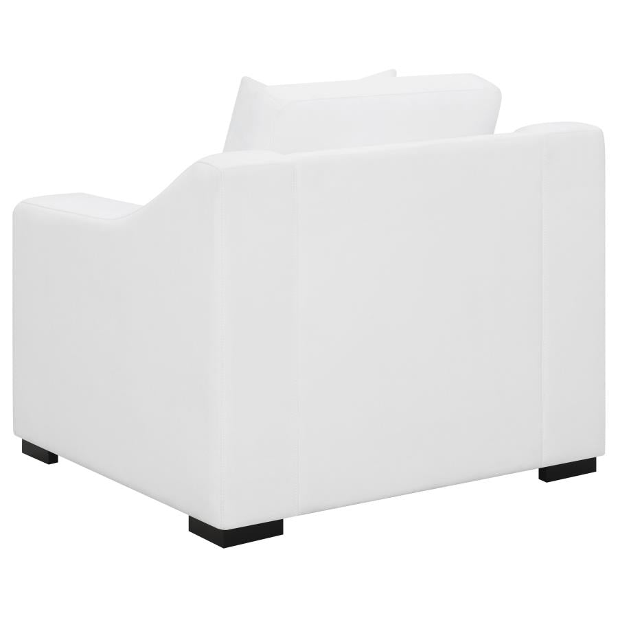 Ashlyn Upholstered Track Arm Accent Chair White