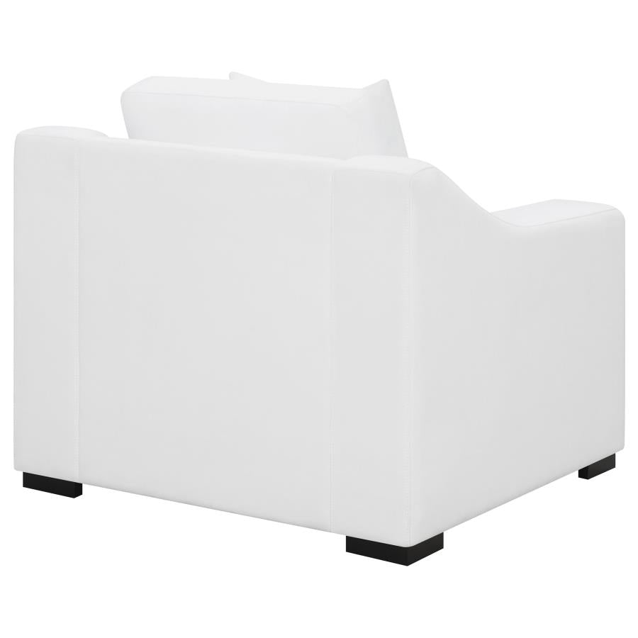 Ashlyn Upholstered Track Arm Accent Chair White