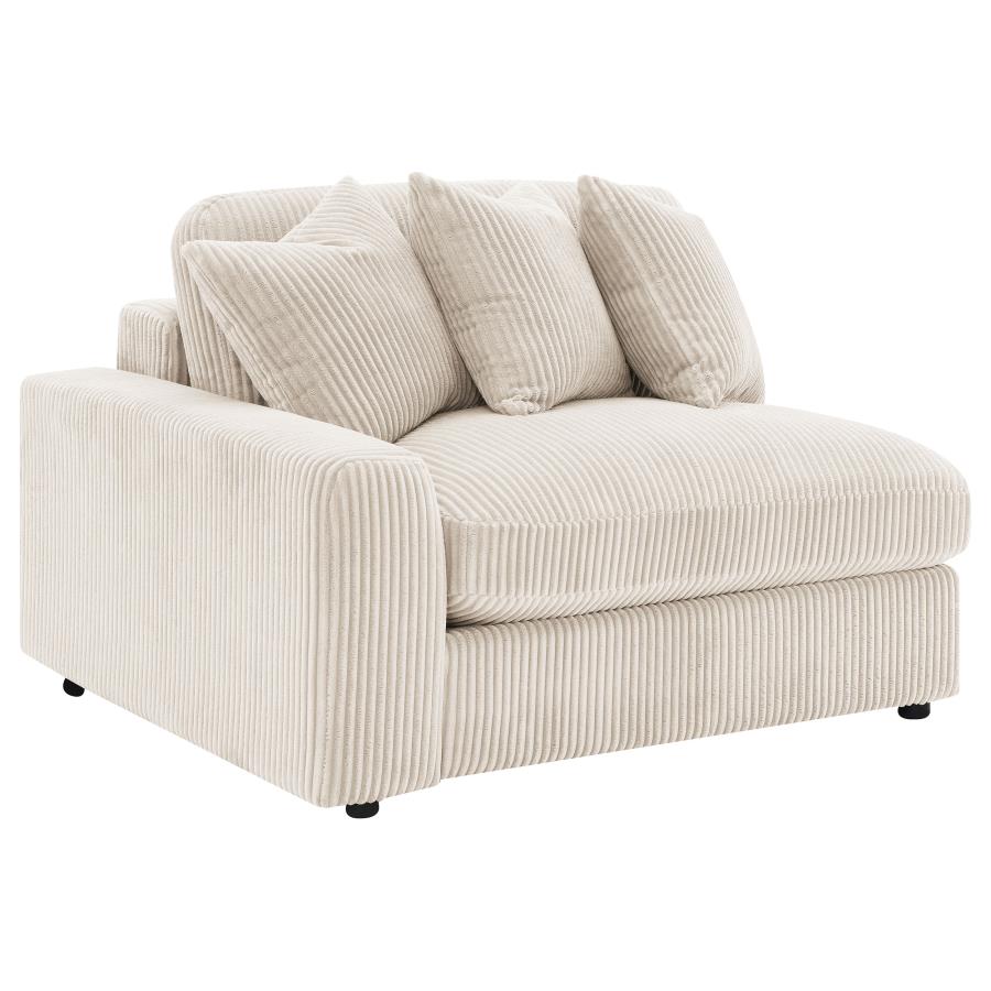 Blaine 3-Piece Corduroy Reversible Chaise Sectional Sofa Sand
