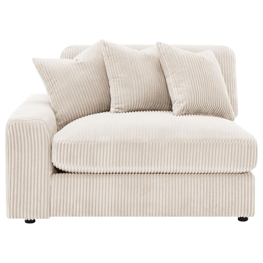 Blaine 3-Piece Corduroy Reversible Chaise Sectional Sofa Sand