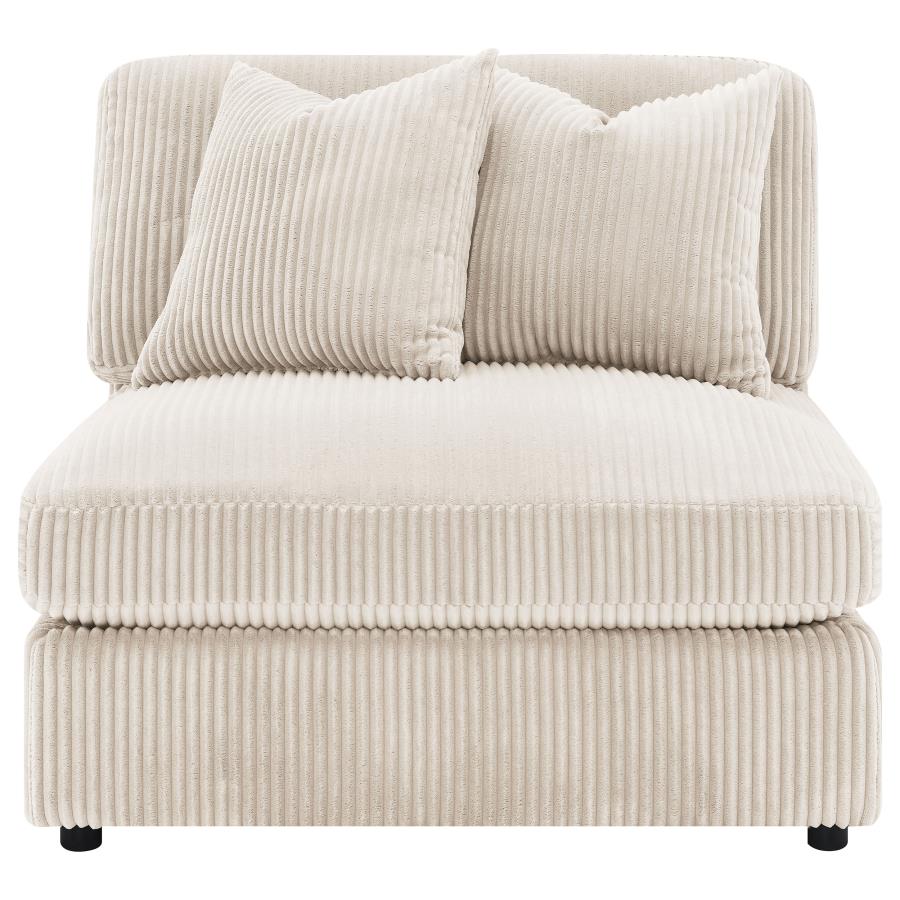 Blaine 3-Piece Corduroy Reversible Chaise Sectional Sofa Sand