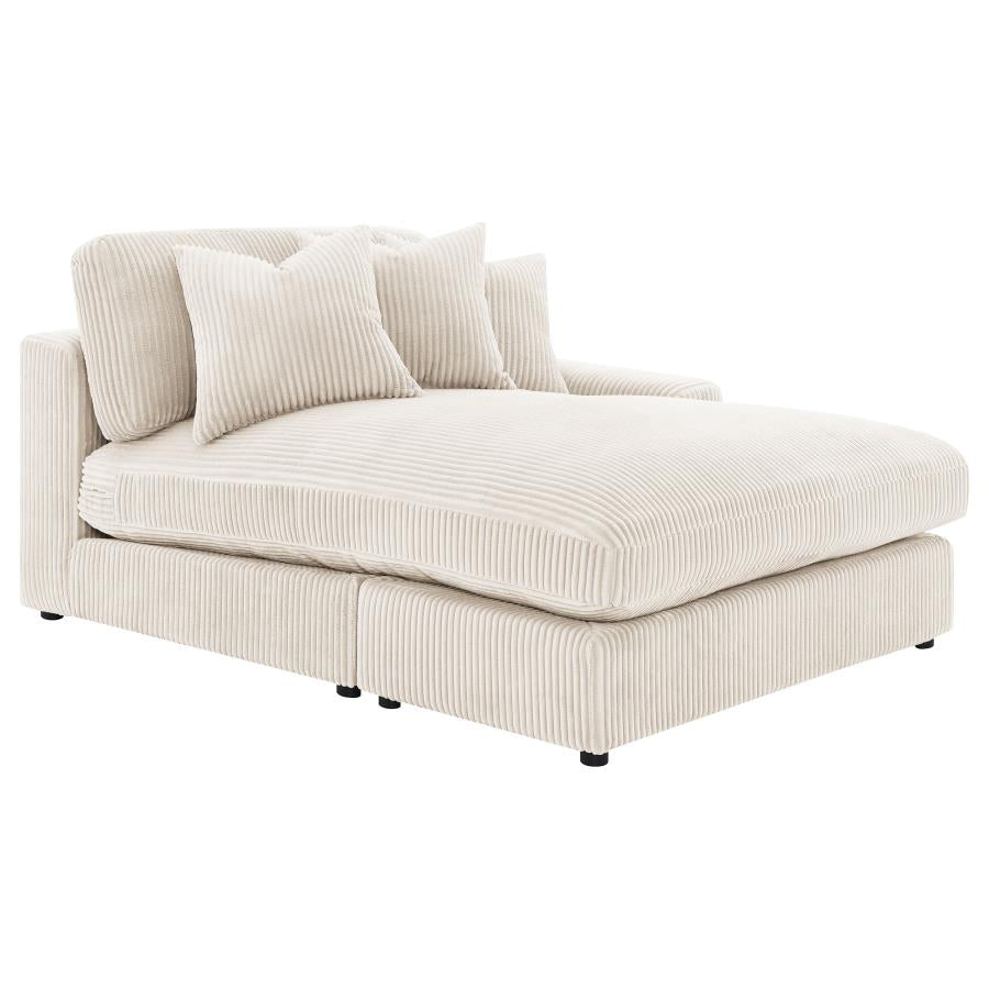 Blaine 3-Piece Corduroy Reversible Chaise Sectional Sofa Sand