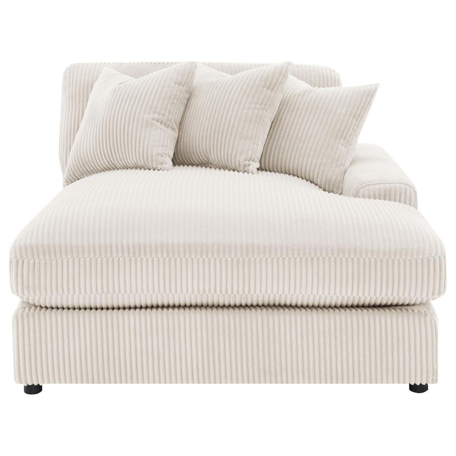 Blaine 3-Piece Corduroy Reversible Chaise Sectional Sofa Sand